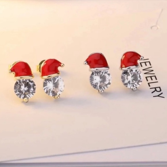 SALE - Santa Hat Stud Earrings